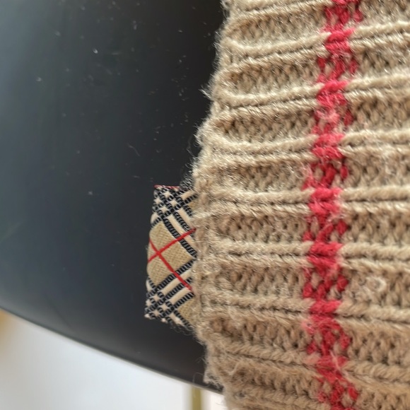 Burberry Black Rubber Knit Top Nova Check Rain Boot Women Sz 9 Made in ITALY - Picture 15 of 16